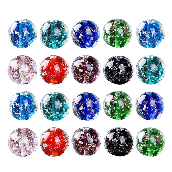 20st 10mm gör-det-självpärlor Smycken Tillbehör Glow-in-the-mörk Glaspärlor Kristallpärlor Smycken Hängande B