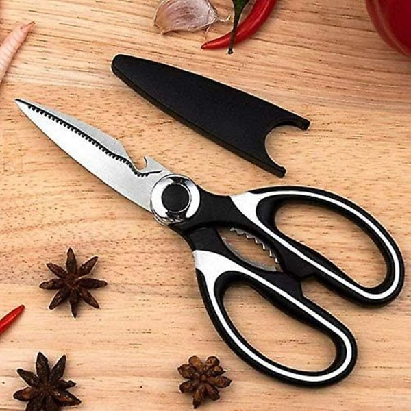 Multifunction Stainless Steel Kitchen Scissors For Meat And Vegetable Sharp Convenient Scissors With Blade Cover