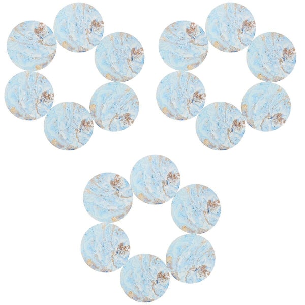 18 stk marmormønster keramiske glasbrikker Praktiske drikkevarebrikker med korkbund18 stk10,5x10,5cm 18 pcs 10.5x10.5cm