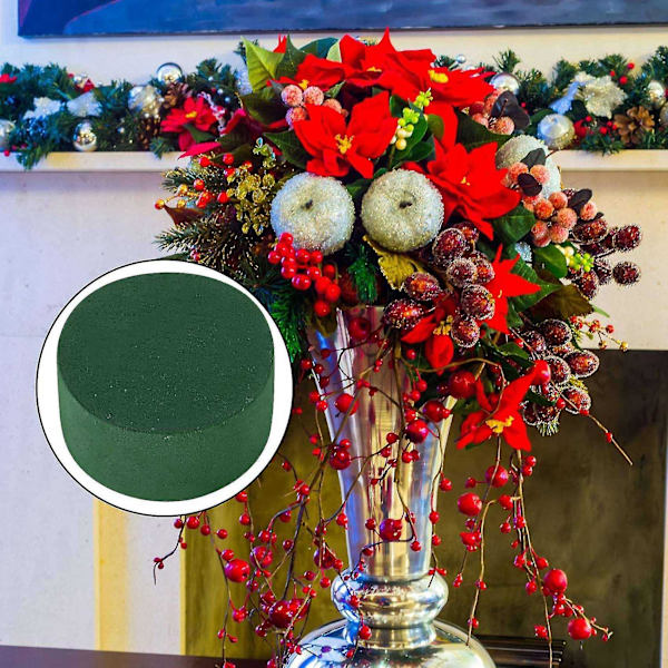 8-pak DIY Blomsterarrangementsæt Grøn Rund Vådfloristsvamp