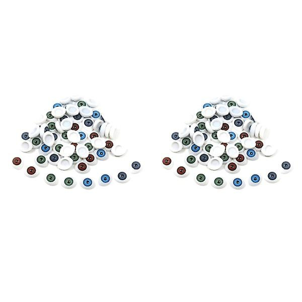 180 st DIY-dockögon Material Plast Oval Glasögon DIY Plyschleksakstillbehör Scrapbooking Hantverk 120 pcs 1.5X1.2cm