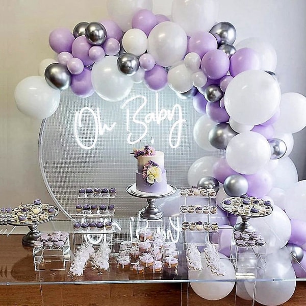 103 kpl Balloon Garland Arch Kit, violetit ilmapallot yhteensopivat juhlasisustusten kanssa