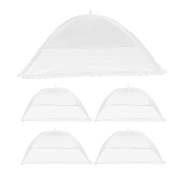 6 stk. Mesh Mad Dækker Udendørs Camping Mad Net Mad Telte Net Madtelt Madplade Dækker Picnic F 5pcs difference size 102X30cm