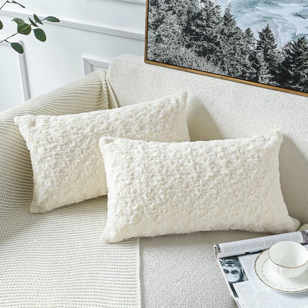 Cover, set med 4 dekorativa vårkuddfodral i mjuk bomull och linne Case för soffa, stol, säng, utomhus inomhus påskdekor