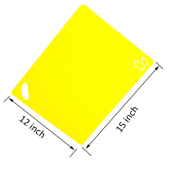 4 st skärbrädor i plast, stor färgad skärbräda för köksbänk, idealisk för att skära, frukt, kött och bröd