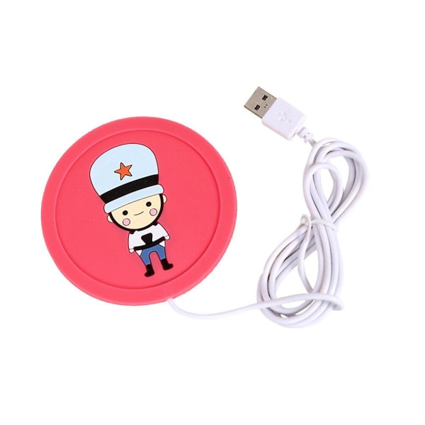 Luovia Piirrettyjä Kahvimuki Lämmitin Kupin Teekannu Lämmittimet Aluslaatat USB-Portilla Toimistoon Kotikäyttöön (punainen)Punainen Red