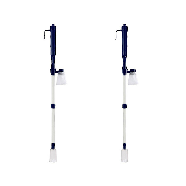 3 stk. Akvarium Batteridrevet Fisketank Vakuum Gruss Vandfilter Rengør Siphon Filter Rengøringsmiddel (mørkeblå) 2pcs