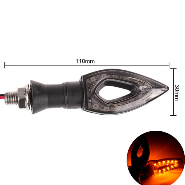 Blinkers 2 st  Universal Motorcykel LED Blinkers Lampa Amber Blinker Ljus 12 LED-pärlor