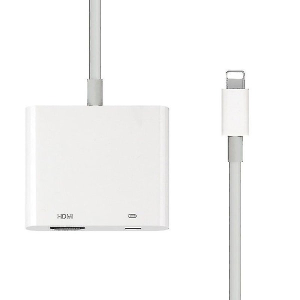 Lightning til HDMI Digital AV TV-kabel HD-adapter Kompatibel med Apple iPhone X 8 7 6 Plus iPad