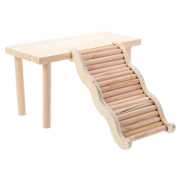 Leksaker för Hamstrar Träfågelholkar för Hamstrar Marsvin Plattform Hamster Träbord Hamster Lekplats 24X11X13 24X11X13.5CM