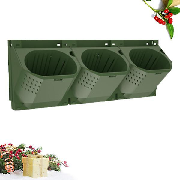Blomkrukor för utomhusväxter Vertikala trädgårdskrukor Vertikala trädgårdsplanteringskrukor Väggmonterad planterare Utomhus Green 50x14.5x19cm