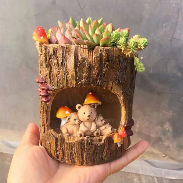 Sööt Musta Karhu Kukkakauppa Sedum Mehikas Ruukku Bonsai Lauta Laatikko Kasvipenkki Koti Puutarha Toimisto Pöytä Sisustus
