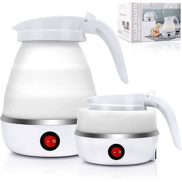 Foldbar Kedel, 600ml Camping Kedel, Rejsekedel Foldbar Kedel Silikon Elektrisk Kedel Med Rustfrit Stål Bund Til Udendørs Vandreture Overlevelse