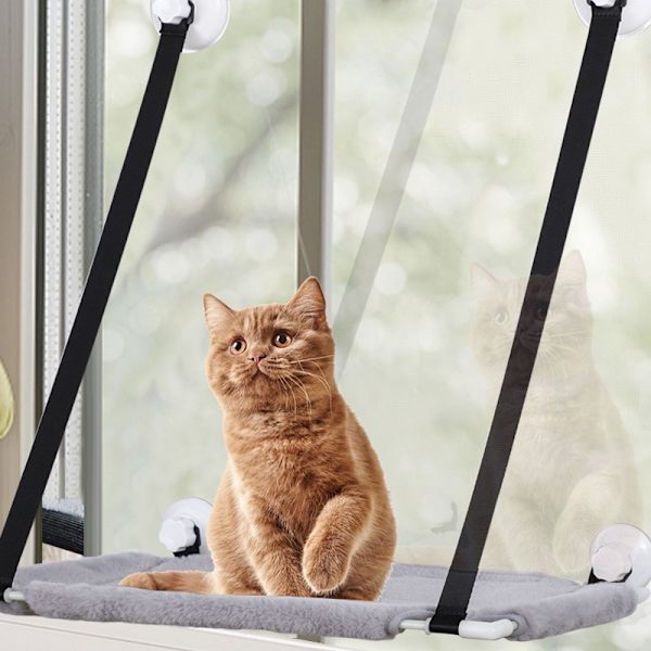 Kattgunga för Fönster, Kattbädd Solstol Säkerhet och Platsbesparande Fönstermonterad Katt (Premium Set)