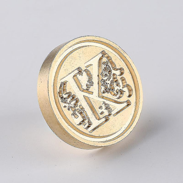 Elite Brass Retro Alphabet Initials Voksforseglingsstempel 26 Bokstaver A-z Voksforseglingsstempel For Postdekorasjon DIY KortlagingK K