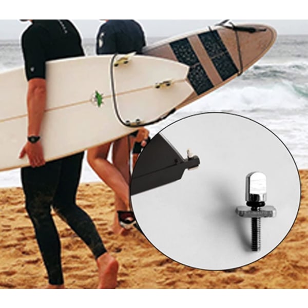 Surfbræt Fin Skrue Surfbræt Hale Fin Skrue Fin Plade Reservedele Til Surfbræt Longboard Paddle Board Oppustelig (4 stk, Sølv)