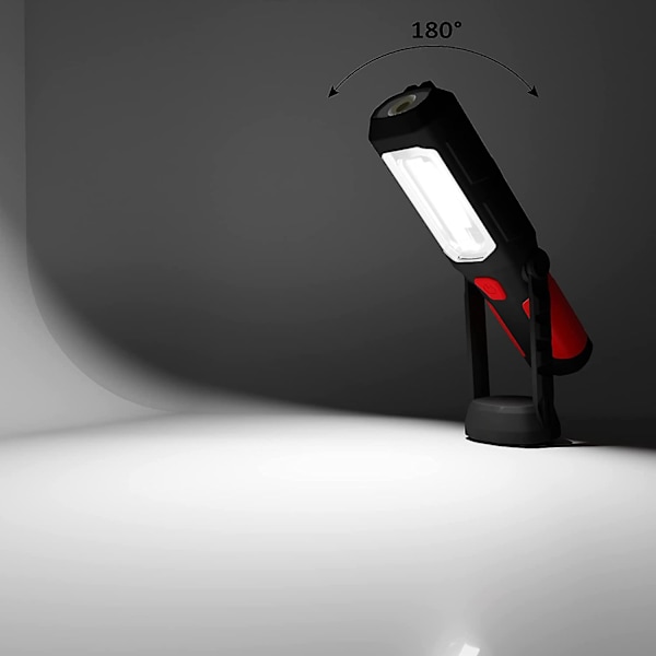 COB LED Camping Lampe med USB-kabel Håndfri arbeidslys Lommelykt med krok og magnetfeste Lommelykt for bil Garasje Nødverksted 726201