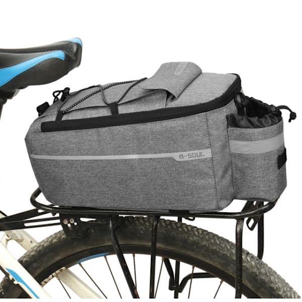 MTB Bagagebærer Taske, Elektrisk Foldbar Hylde Taske, Kørsel Udstyr, Kamel Taske, Tilbehør, Bagagebærer Taske, Grå, 38*15.5*18cm