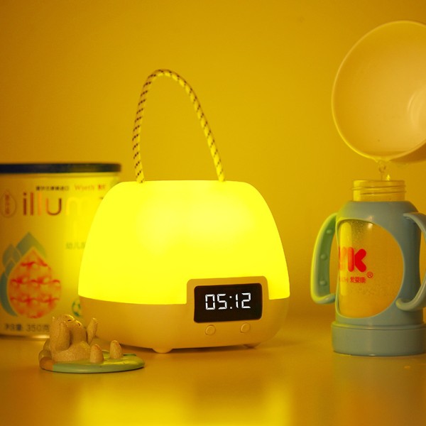 LED-bordlampe, oppladbar, med fjernkontroll, nattlys, utendørs nattmarked-boder, sopp-klokke-lys