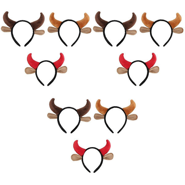 9 stk Horn Hår Karneval Horn Hodebånd Festival Hodeplagg (blandet farge) 9 stk M 9 pcs M