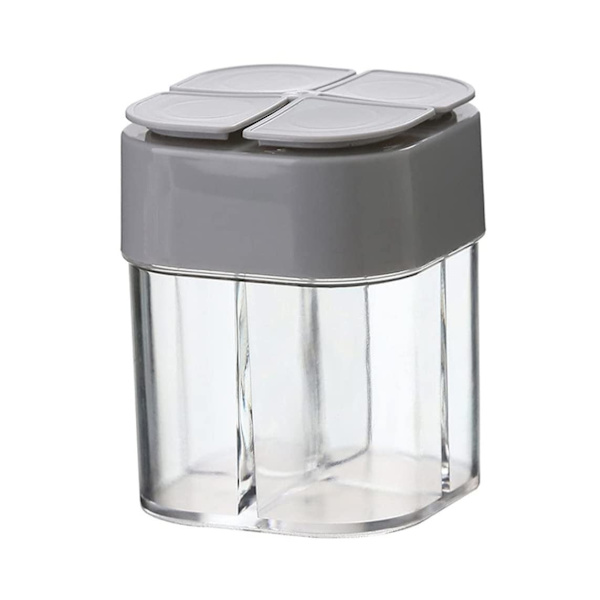 Multifunksjonell krydderbeholder - Bærbar reisecamping krydderbeholder - Krydderdispenser i plast for salt og pepper