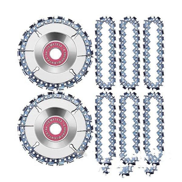Sågblad med ersättningscirklar för slipning av kedjeskivslipning Formningsfäste Cirkulärt motorsåghjul (rosa mitten)