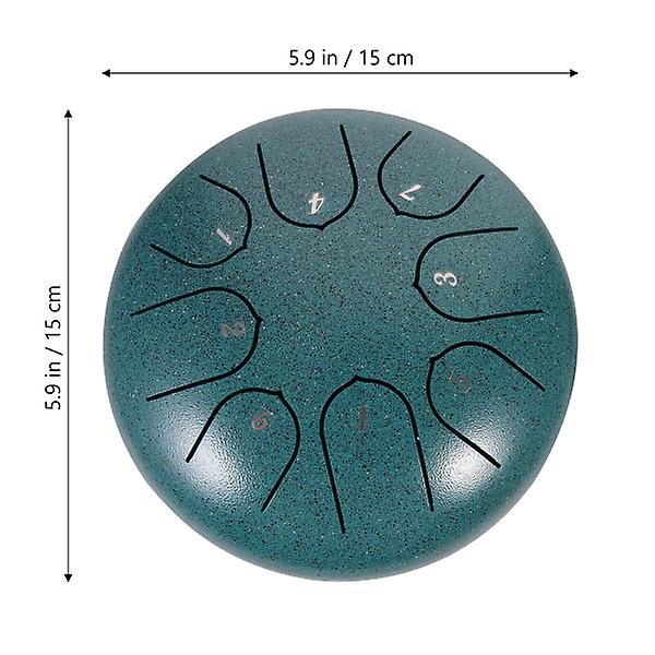 1 Set 6 Tums Ståltungtrumma 8 Toner Musikinstrument Handtrum KitGrön15X15CM Green 15X15CM