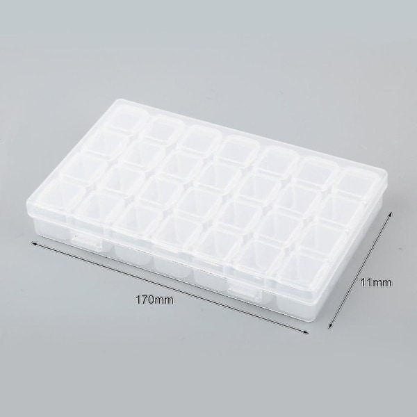 Diamond Painting Accessories Box Embroidery Box Nail Art Accessories Storage Box 1 Piece (28 Grids)