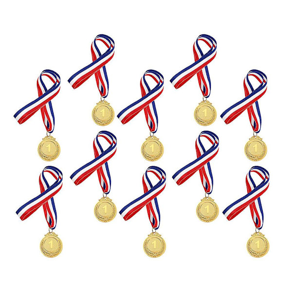 10 kpl Kilpailunumero Medalit Palkinnot Kultaiset Medalit Urheilutapahtuman Voittajan Medalit Kultaiset 10 kpl 5,1 cm Golden 10pcs 5.1CM