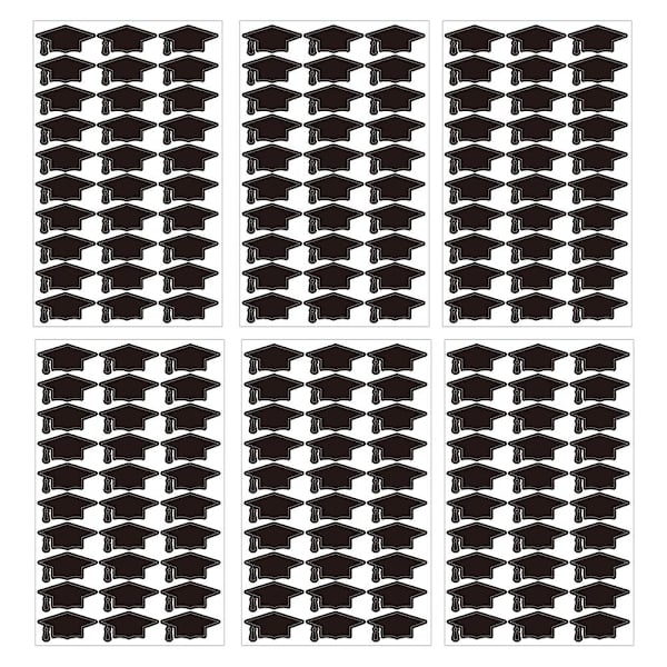 6 Ark Limkli Etiketter Brevforsegling Klistremerke Konvoluttforsegling Klistremerke Emballasje Klistremerke Etiketter Gjør Black 3.8X2.4X0.1CM