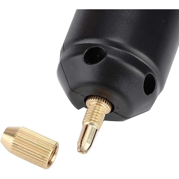 Mini pieni sähköpora kannettava kädessä pidettävä mikro- USB -pora (1kpl, musta)