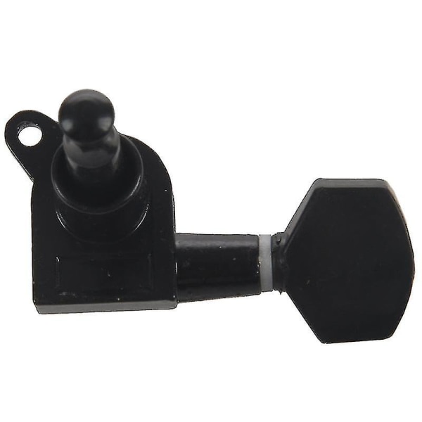 2sett Gitarr Forseglet Små Plugg Stemmeskruer Stemmemaskiner For Akustisk Elektrisk Gitar Gitardeler (Svart 6r6l)