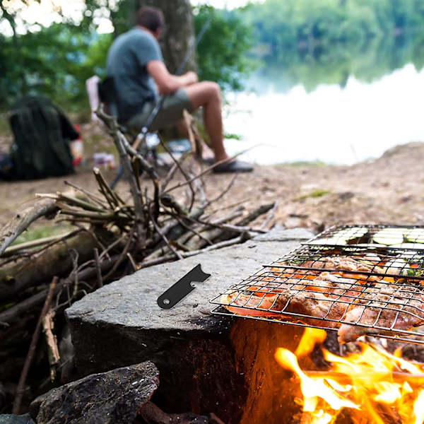 12 st Rod Scraper Eldstartare Tändstål Skrapa Överlevnad Eldstålblock Camping Nödeldstartare För Ferro Rod Användning, Multifunktionell Flasköppnare