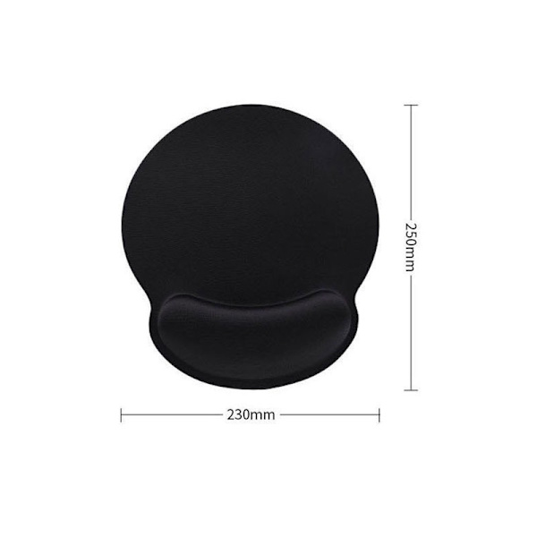 Ergonomiskt musunderlägg i tre delar med bekväm och sval gel-handledsstöd och lycra-tyg, halkfri PU-bas för enkel skrivning