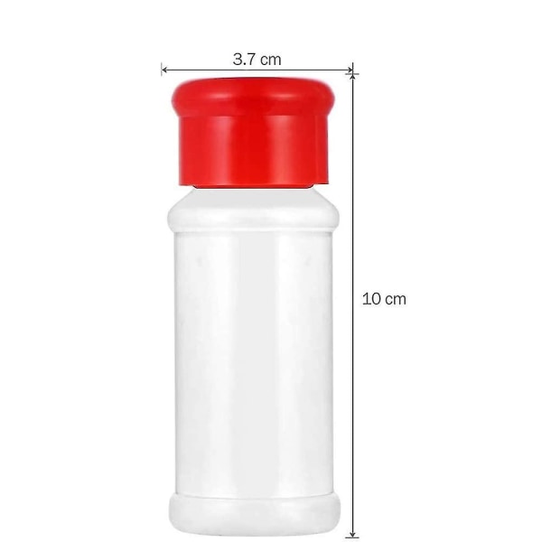 6 stk Plast Krydderkrukke Salt Pepper Shakers Krydderkrukke Flasker Beholdere Med Sifter Lokk Passer for kjøkken