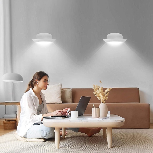 Kreativ 12W Moderne LED Vægslampe Vandafvisende IP65 Aluminium Vægskærm LED Indendørs Udendørs Til Badeværelse Soveværelse Gang Stue Trappe, Hvid 40