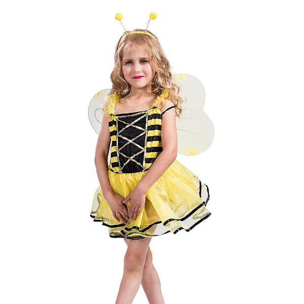 3 stk. Hårbånd Børne Halloween Fest Kostumer Børne Fest Kostumer Hårbånd Skørt Vinger Sæt Bi Fe Tøj Sæt S