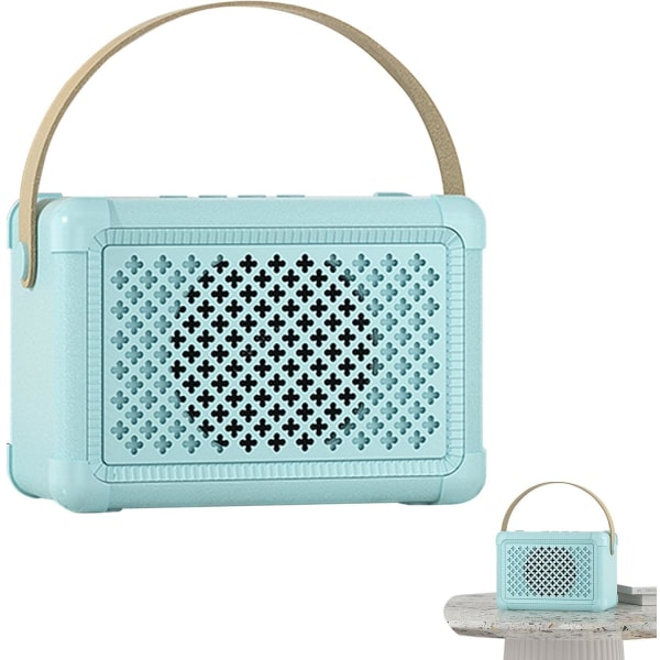 Vintage Trådløs Mini Musikkhøyttaler med Super Bass, 5.0 Trådløs Liten Høyttaler med Stereo Lyd, Håndfri Samtale
