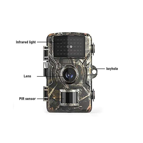 Jaktkamera - 12mp 1080p Wildlife Trail And Game Camera Motion Activated Security Camera Ip66 Waterproof Outdoor Infrared