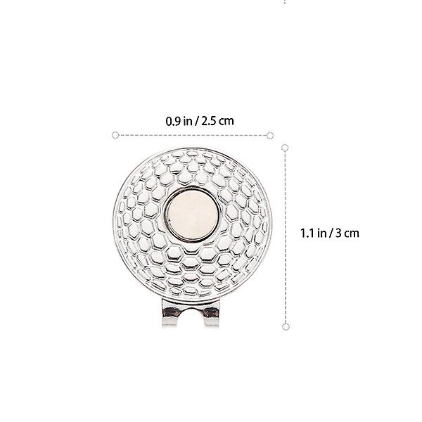 3 stk Magnetiske Hat Klips Golf Træningsværktøj Hat Markør Klips Golf Hat Tilpassede Hat Klips Sølv 2,5X Silver 2.5X3CM