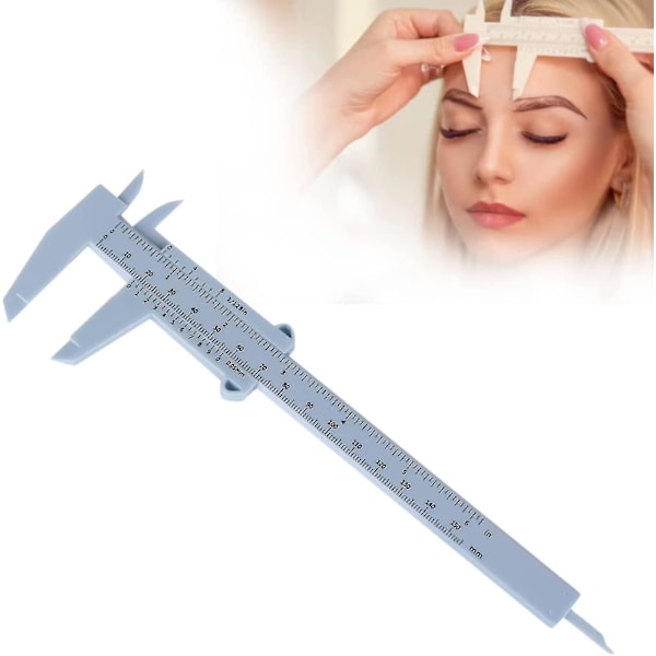Genanvendelig Vernier Caliper til Måling af Øjenbryn, 150mm DIY Øjenbryns Lineal Skabelon