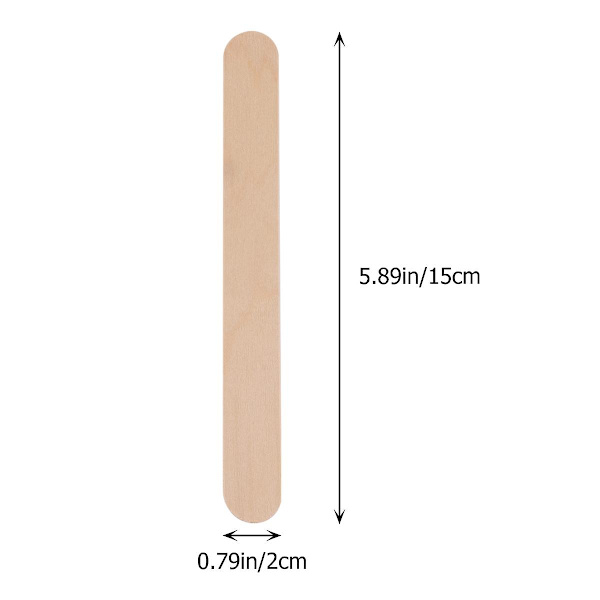 200 kpl Vahapuikkoja Hiusten Vahaukseen, Kovavaha Nenän Vahaukseen, Vahapuikot, Vahapuikkojen Levittimet, FaceT The original wood color 15x2x0.2xm