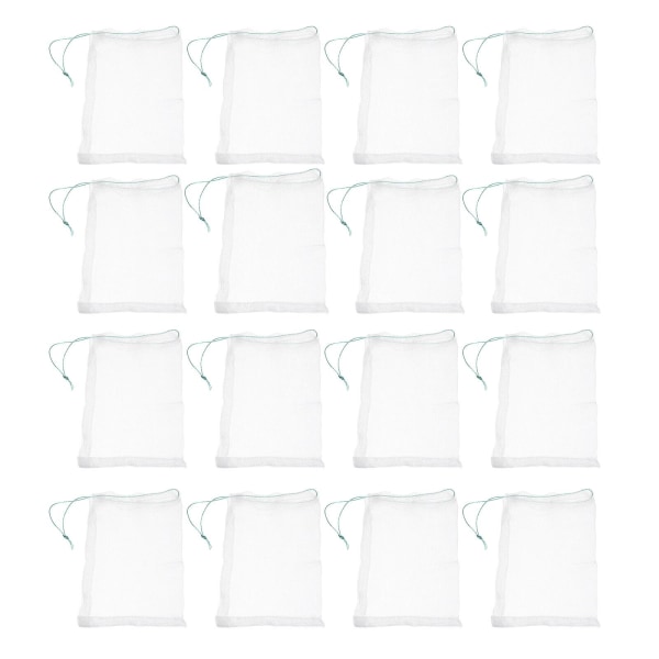 100 stk Frugt Træktråd Net Haveklatrenet Agurk Net Grøntsagsnet Hvid 15x10cm White 15x10cm