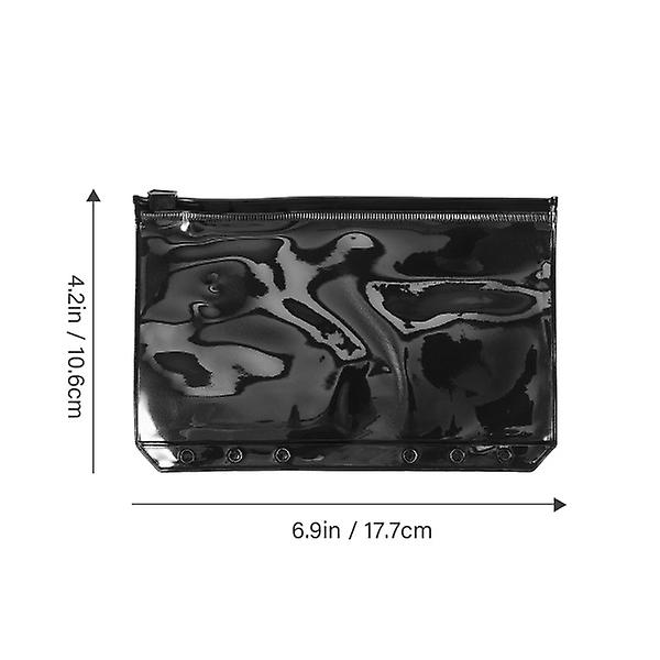 20 st. Bärbara Blixtlåspåsar Återanvändbara Blixtlåspåsar Pärm Zip-påsar A6 Blixtlåspåsar Svart 17,7X10. Black 17.7X10.6cm