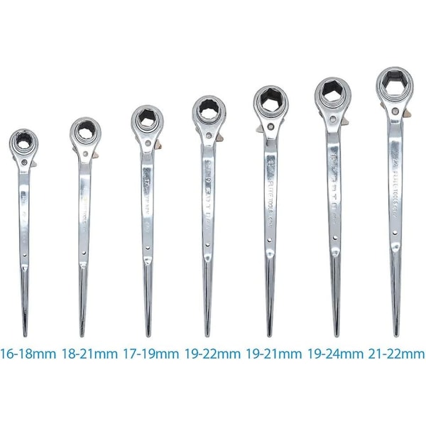 Stillasnøkkel/Stål Ratchet Nøkkel 16-18mm/18-21mm/17-19mm/19-22mm/19-21mm/19-22mm/19-21mm/19-24mm/ 21-22mm