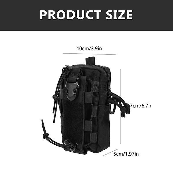 Vedenpullon Kotelo Kannettava Kettle-laukku Olkahihna Vyötärö Urheilukattila Laukku Kannettava Vaelluslaukku Puhelin Kettle Laukku Musta 17X10X5CM Black 17X10X5CM
