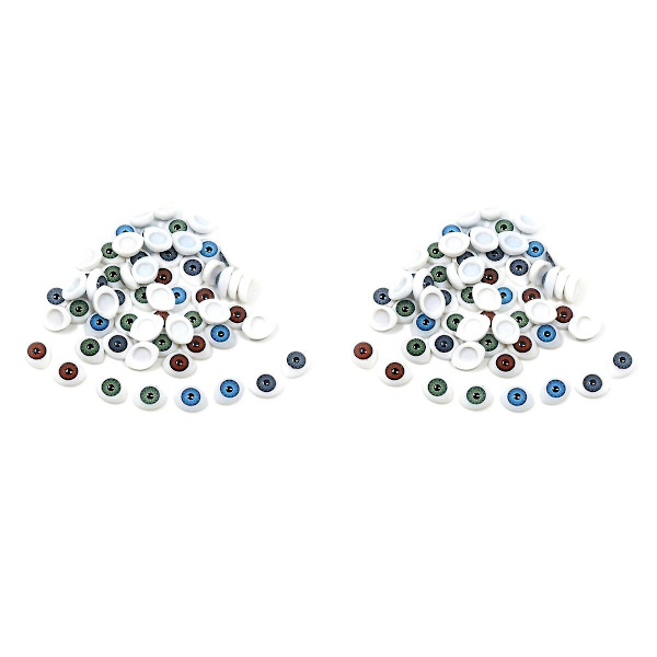 180 st DIY-dockögon Material Plast Oval Glasögon DIY Plyschleksakstillbehör Scrapbooking Hantverk 120 pcs 1.5X1.2cm