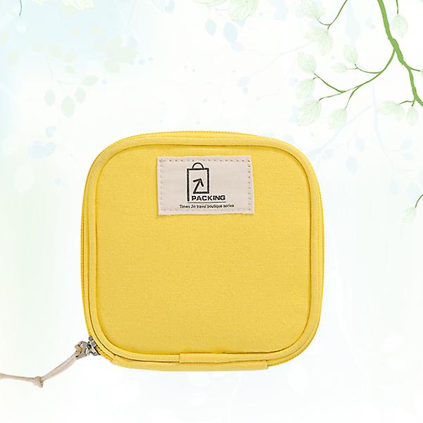 Toilettepose Organizer Kosmetikpose Kabelopbevaringspose Toilettaske Opladerkabelpose Kosmetikopbevaringspose Gul Yellow