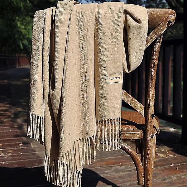 Sommer skjerf - Oversized langt lett lin stoff skjerf - Naken Nude