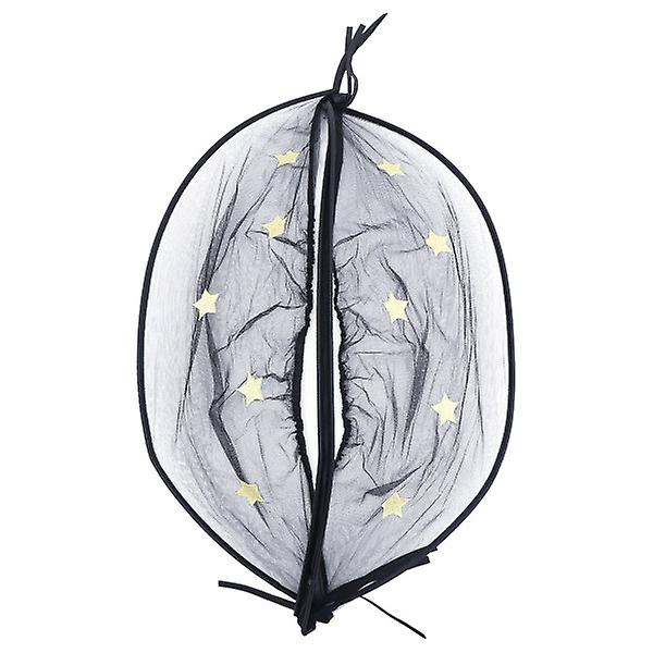 1 stk Universal Myggnett Myggnettdeksel For Baby Barn Vogn Netting Svart 106x34cm Black 106x34cm